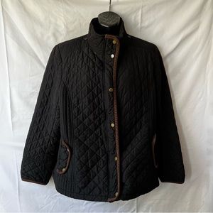 ST JOHNS BAY BLACK QUILTED JACKET SIZE EXTRA LARGE